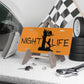 Night Life Coon Hunting Orange License Plate - coonhoundin