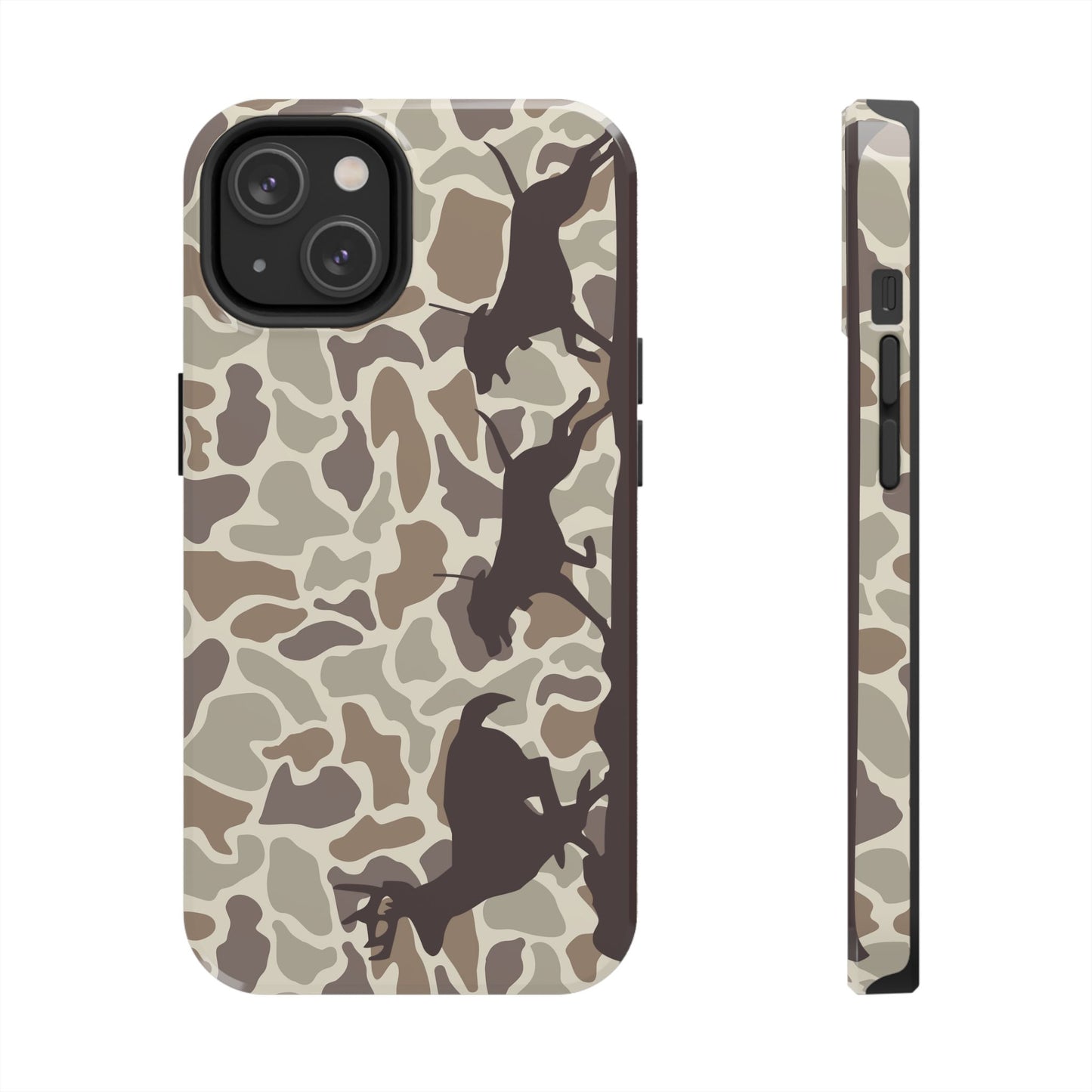 Camo Hounds Chasing Deer iPhone 14, Pro, Plus, Pro Max Tough Case - coonhoundin