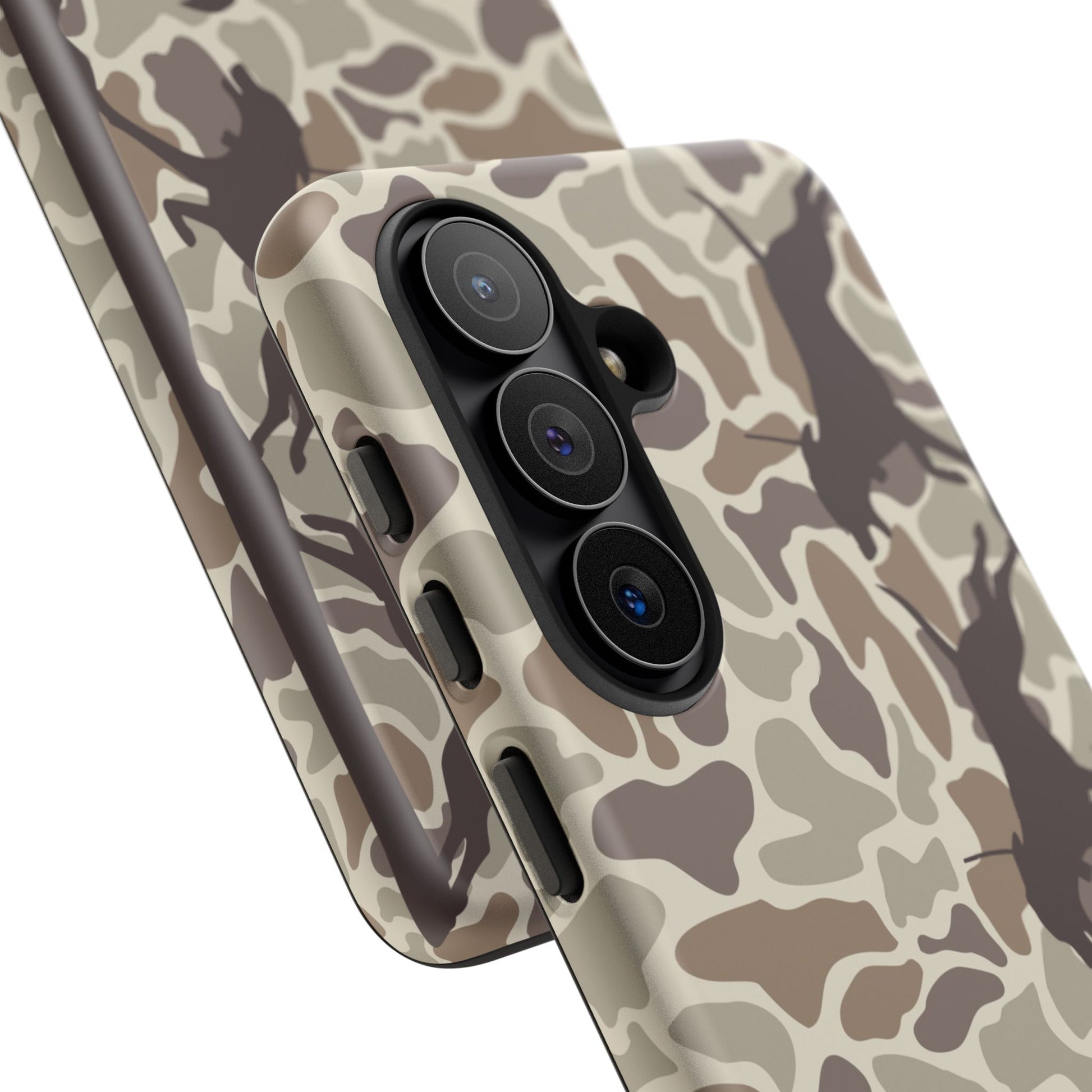 Camo Hounds Chasing Deer Tough Phone Case for Samsung Galaxy S25, Plus and Ultra - coonhoundin