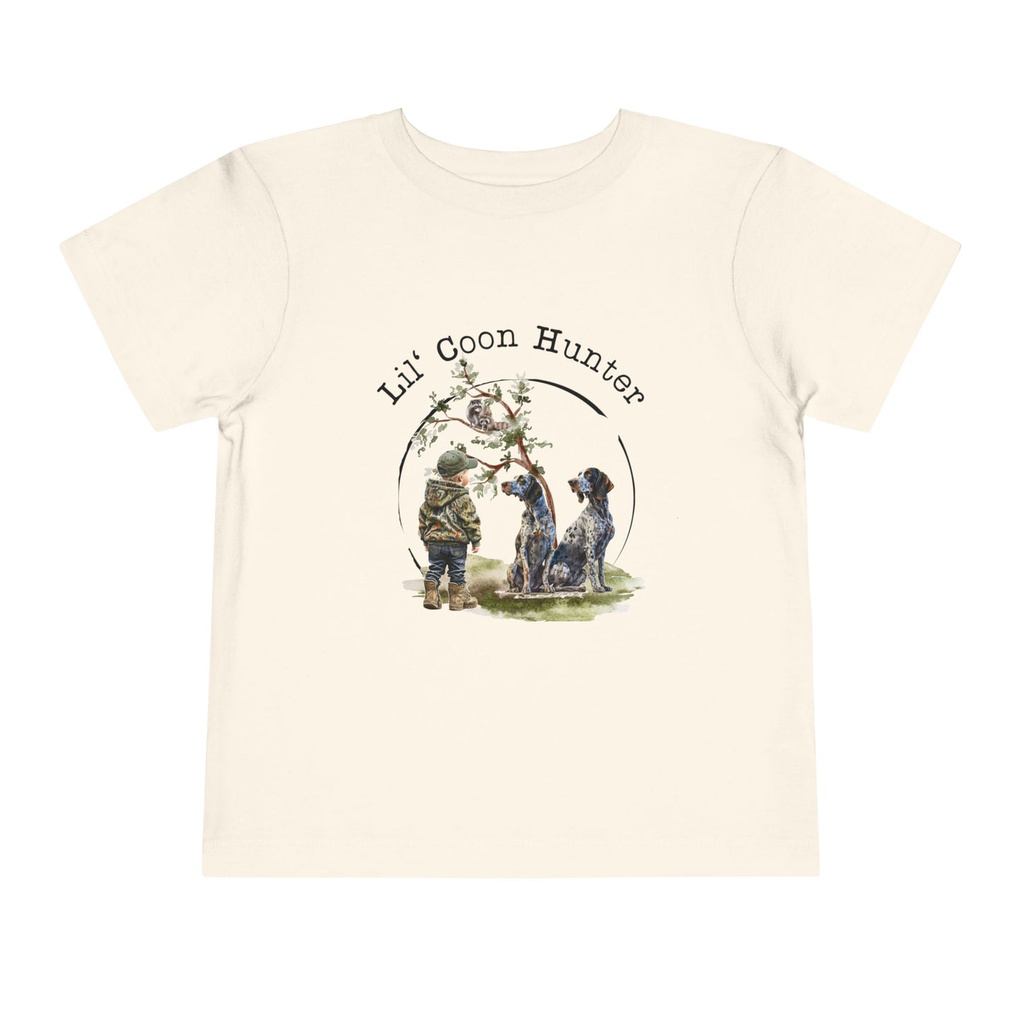 Lil' Coon Hunter Toddler Tee — Cute Kids Hunting Dog Shirt