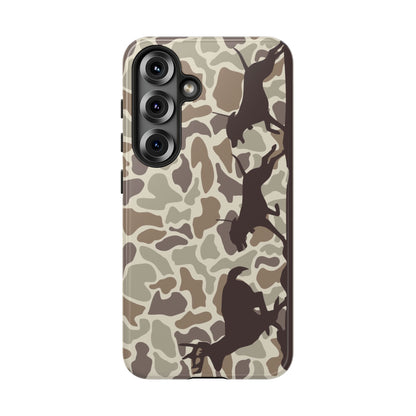 Hounds Chasing Deer Camo Tough Phone Case for Samsung Galaxy S25, Plus and Ultra - coonhoundin