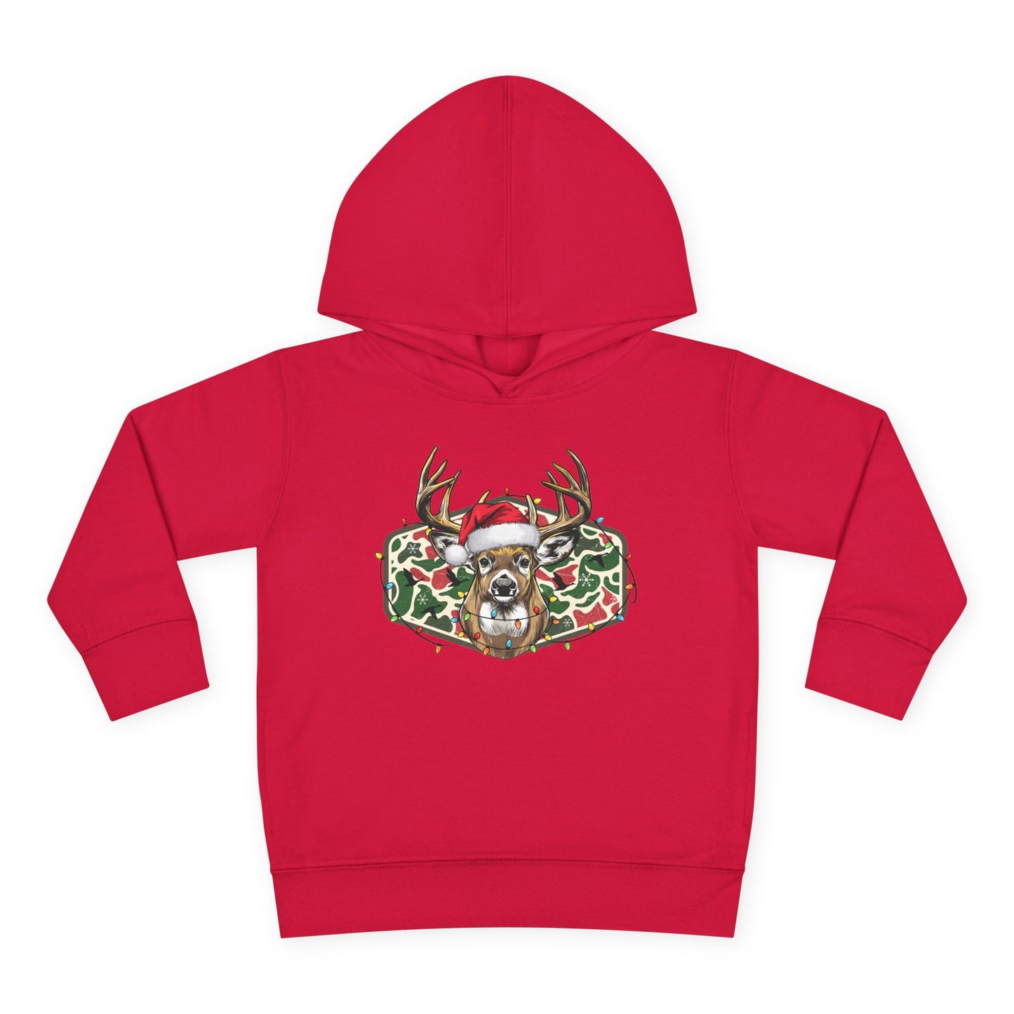 Toddler Christmas Camo Reindeer Pullover Hoodie