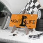 Night Life Coon Hunting Orange License Plate - coonhoundin