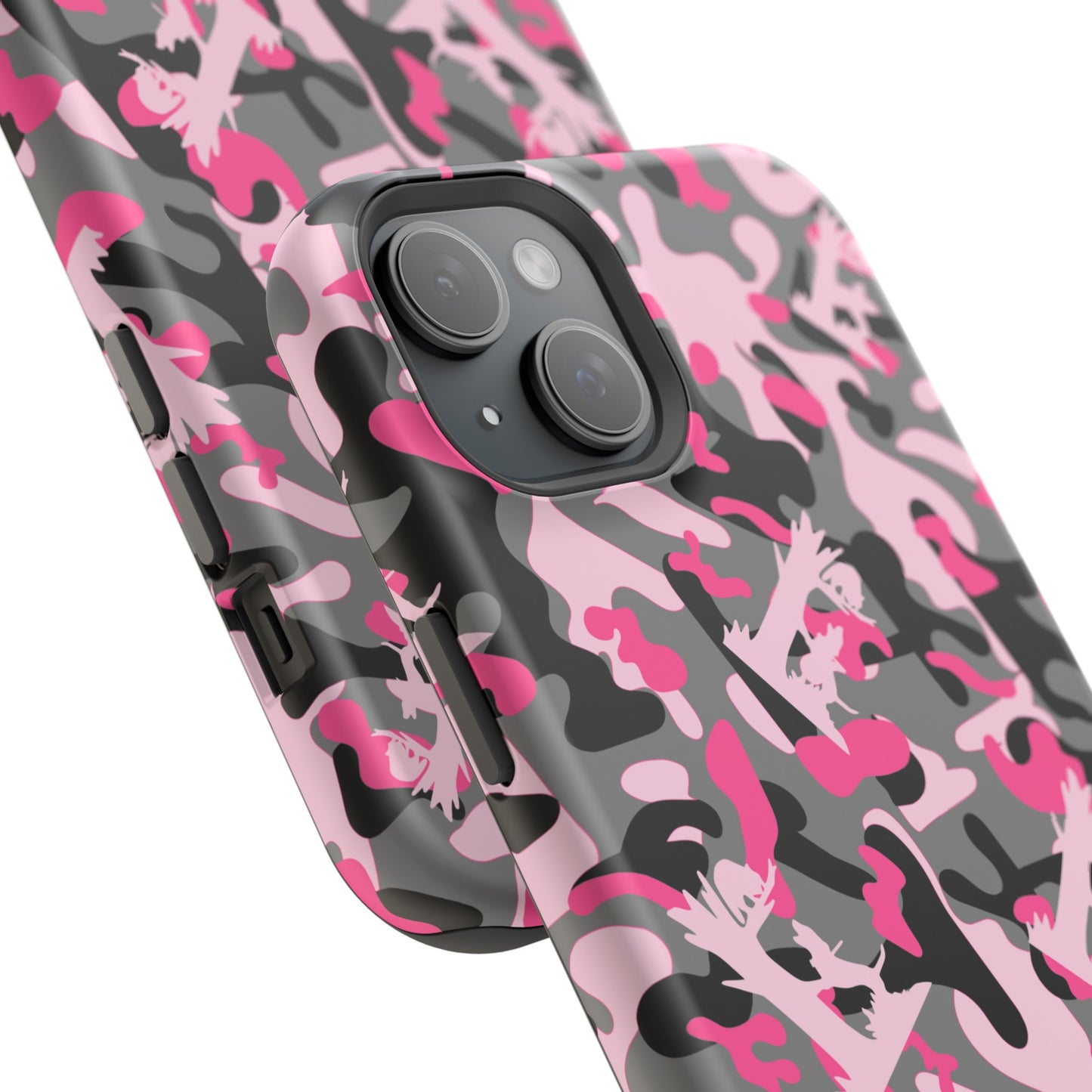 Coon Hunting Pink Camo MagSafe Tough Cases for iPhone 15, Pro, Plus and Pro Max - coonhoundin