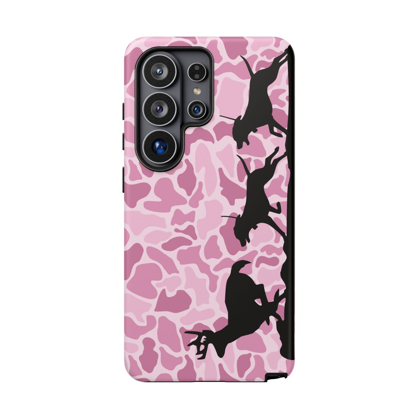 Pink Camo Hounds Chasing Deer Hunt Tough Phone Case - coonhoundin