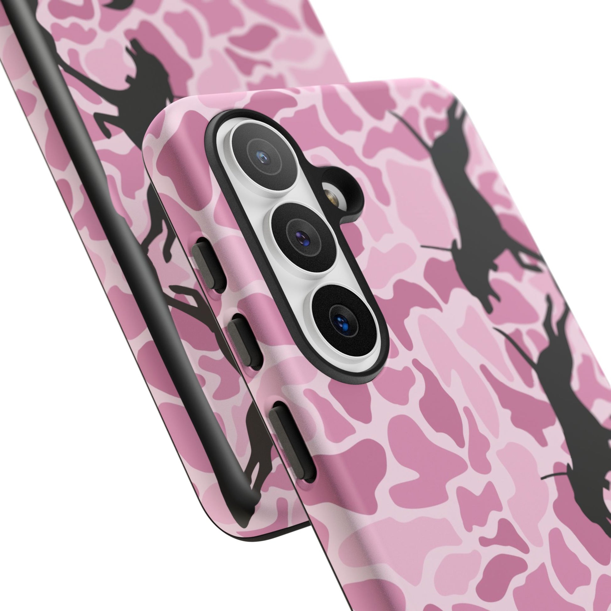 Pink Camo Hounds Chasing Deer Hunt Tough Phone Case - coonhoundin