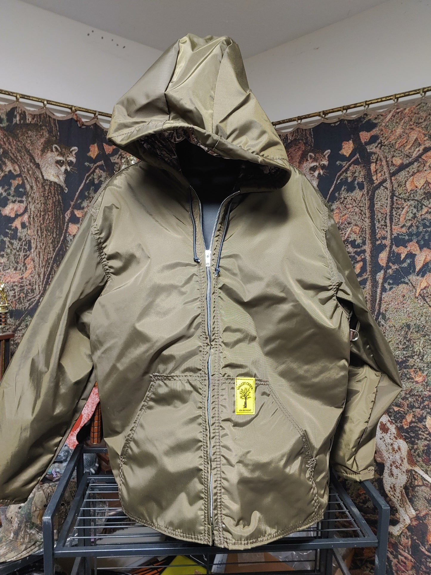 Adult Camo Lined Briaproof Nylon Jacket