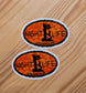 Coon Hunting Night Life Orange Camo Waterproof Sticker