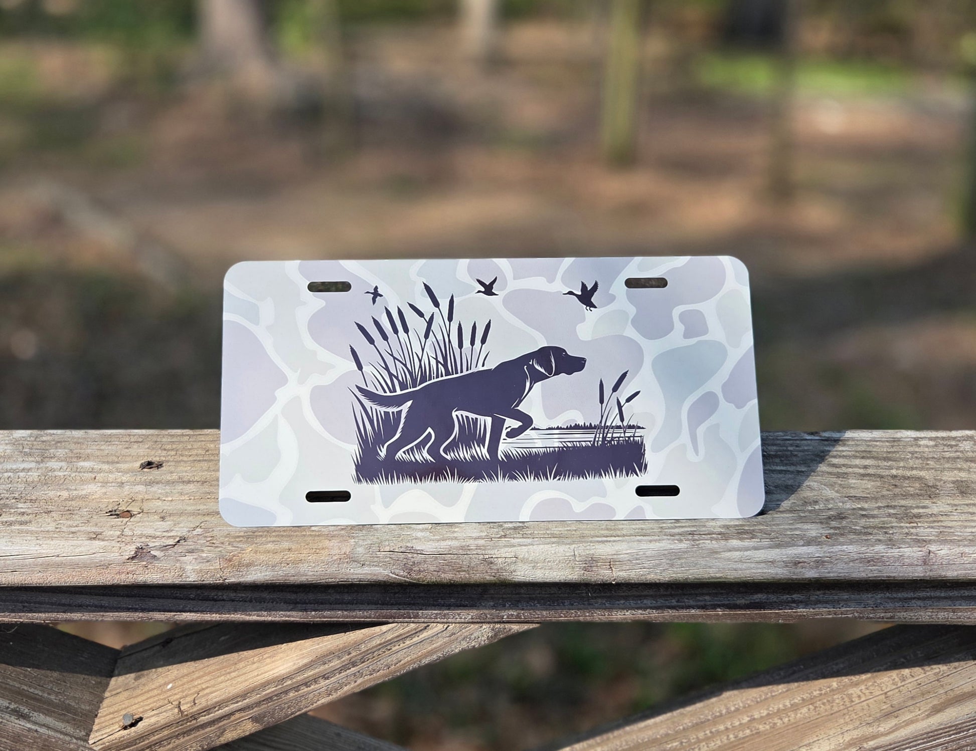 Camouflage Duck Hunting Vanity Plate, Hunting Gift, Truck Plate - coonhoundin