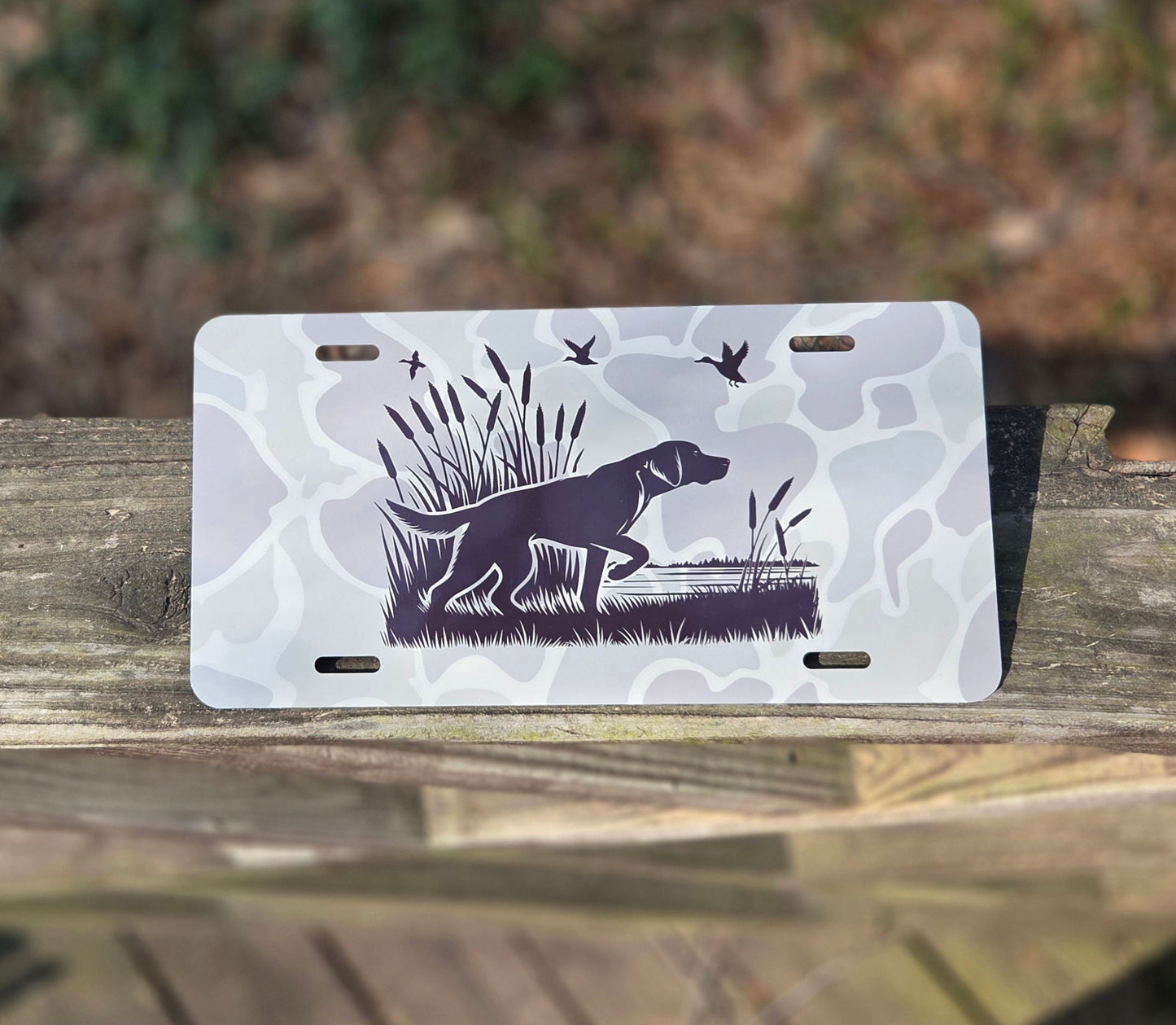 Camouflage Duck Hunting Vanity Plate, Hunting Gift, Truck Plate - coonhoundin