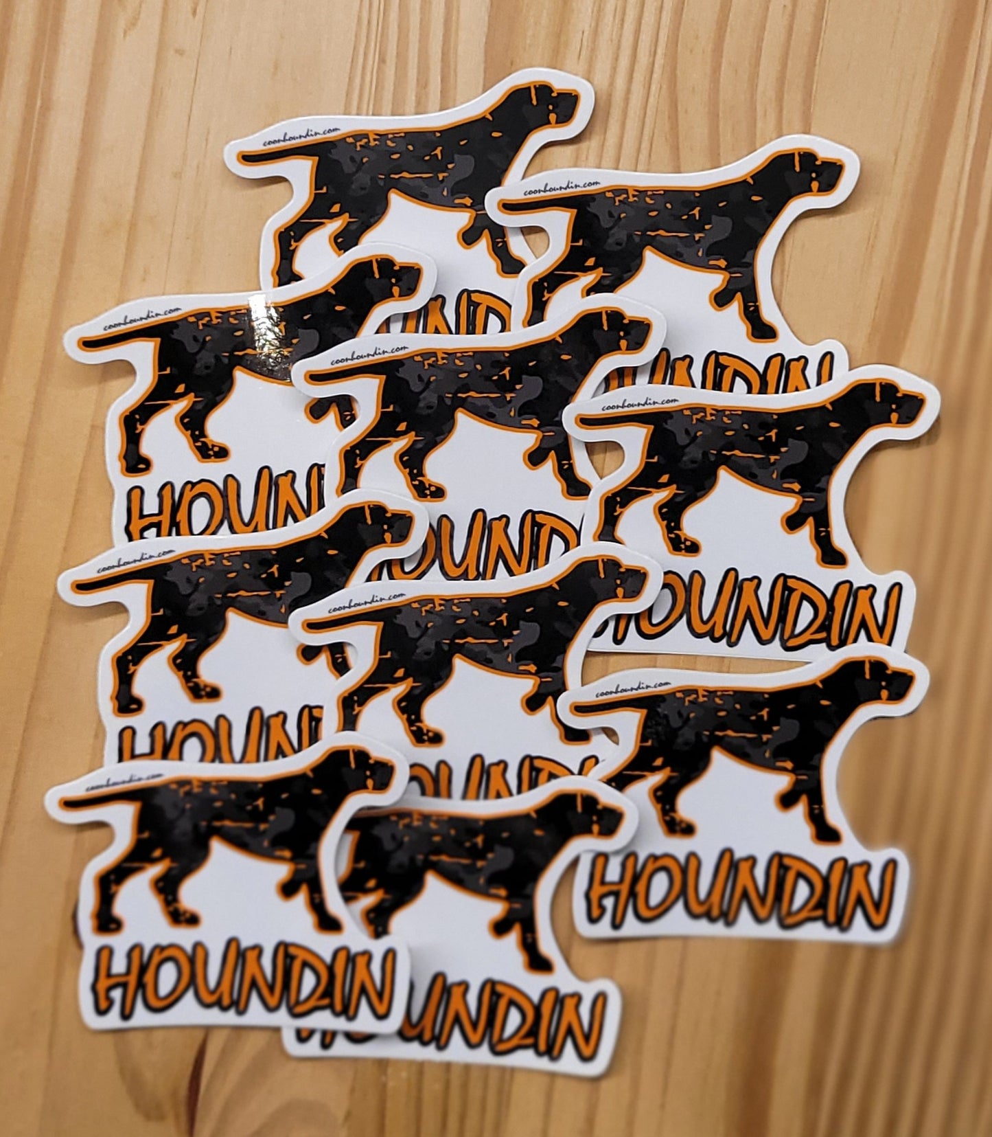 Hound Black Camo Waterproof Sticker