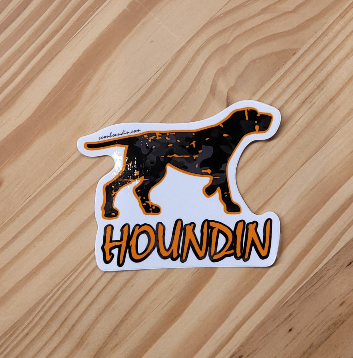 Hound Black Camo Waterproof Sticker