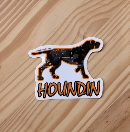 Hound Black Camo Waterproof Sticker