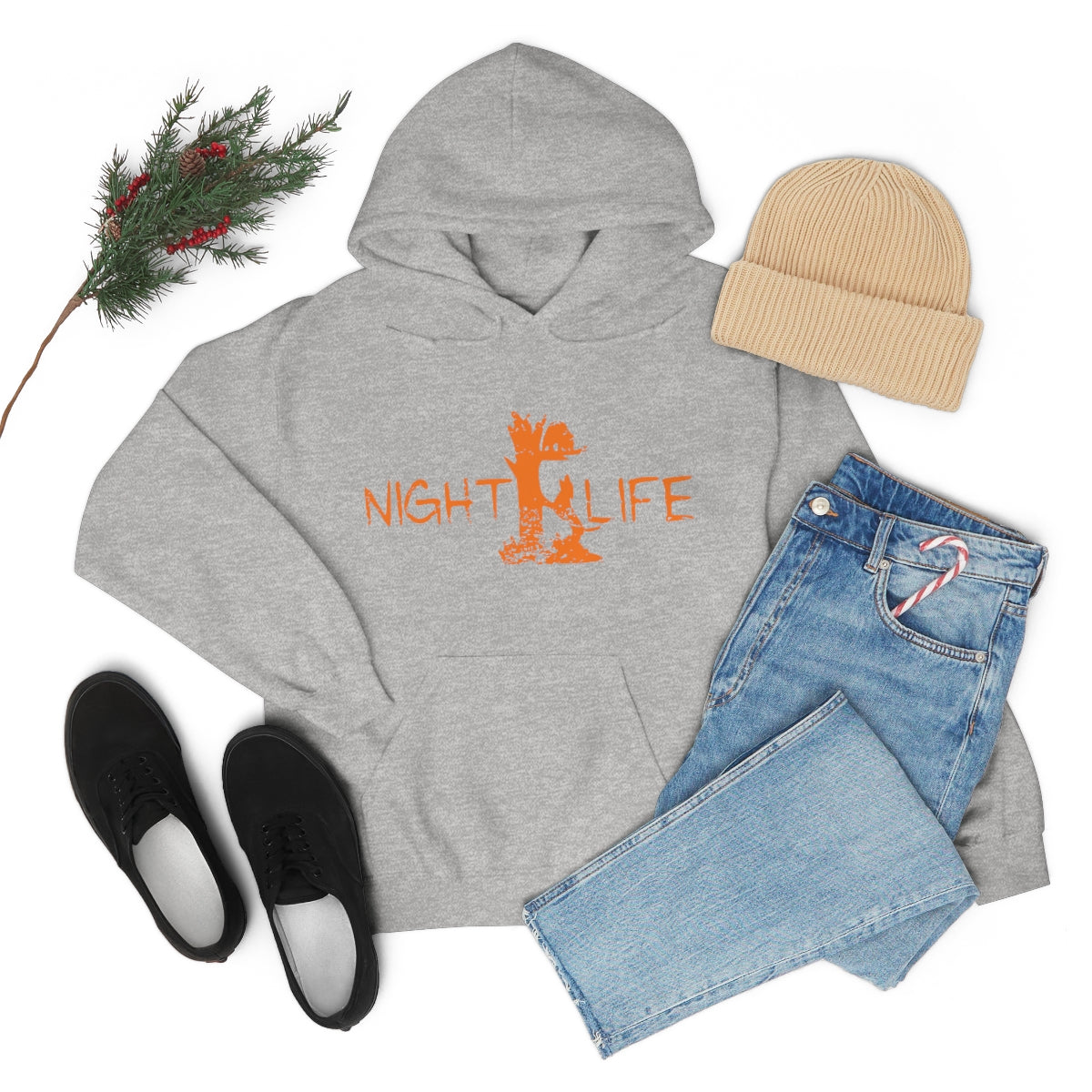 Grunge Night Life Treed Coon Unisex Hooded Sweatshirt - coonhoundin