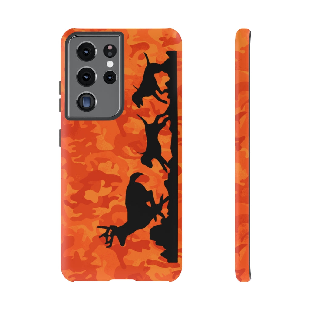 Orange Camo Hounds Chasing Deer Samsung Phone Tough Cases - coonhoundin