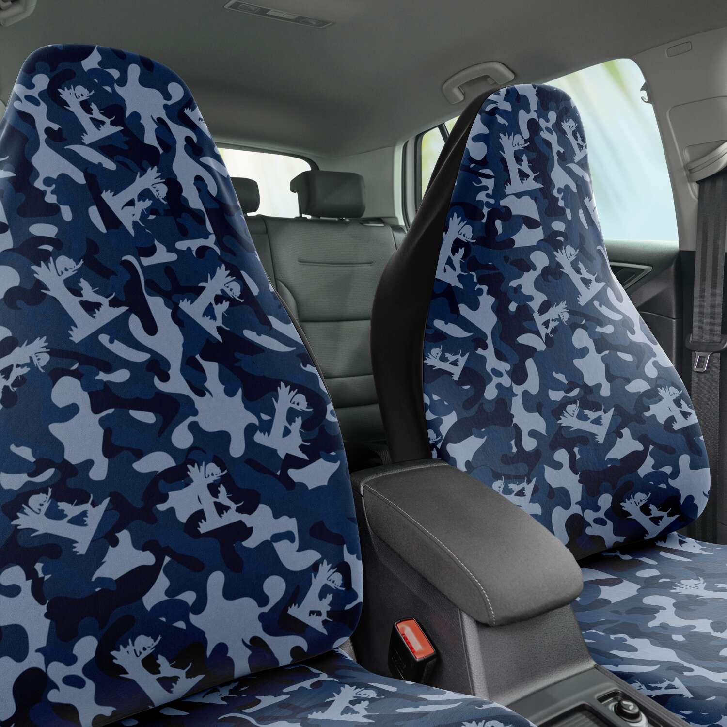 Blue Camo Coon Hunting Seat Covers coonhoundin