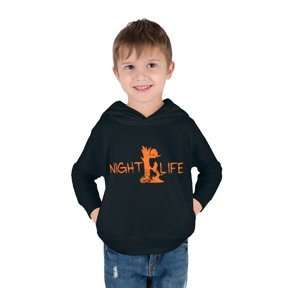 Treed Coon Night Life Toddler Pullover Fleece Hoodie