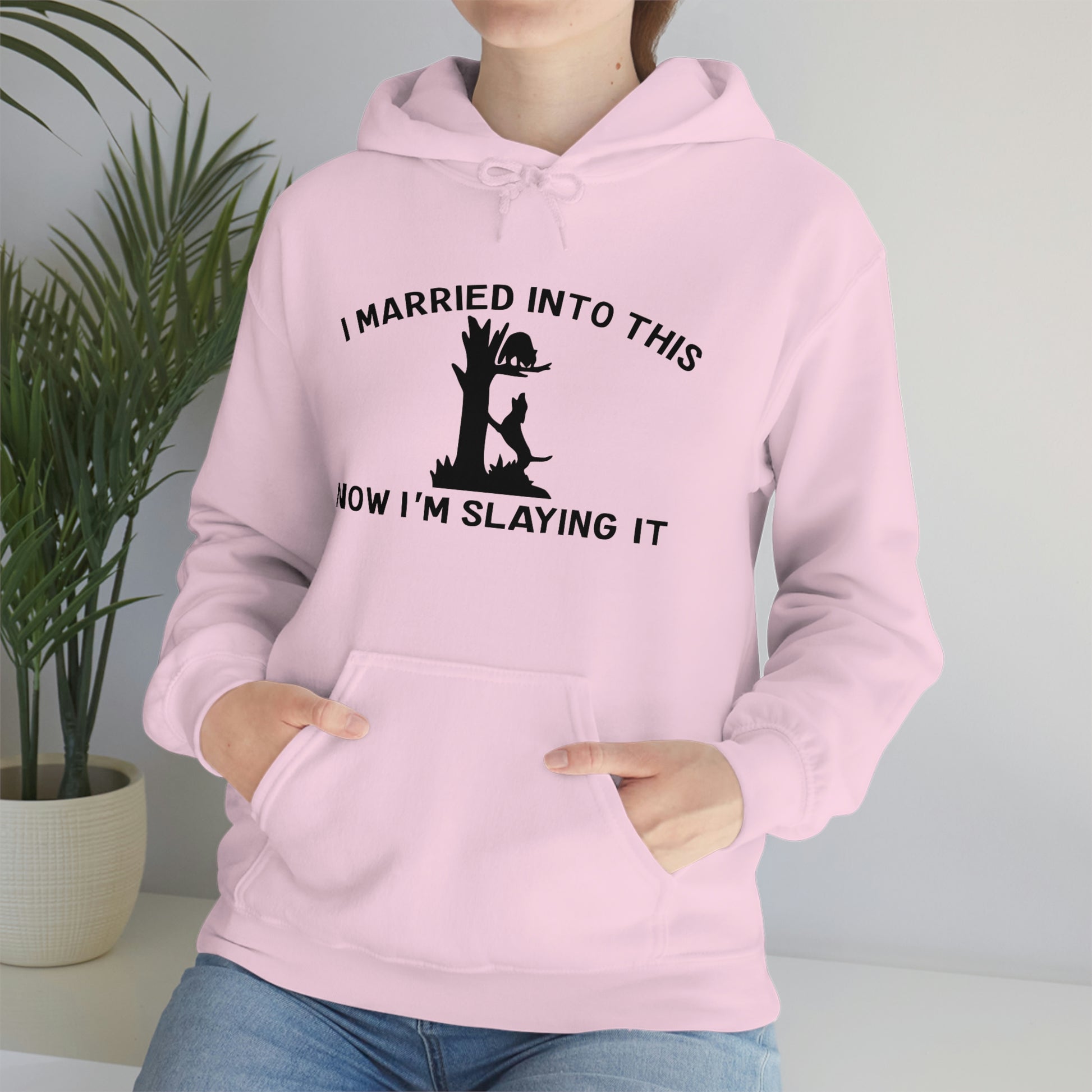 Coon Hunting Married into It Unisex Hooded Sweatshirt - coonhoundin