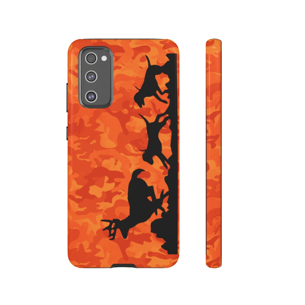 Orange Camo Hounds Chasing Deer Samsung Phone Tough Cases - coonhoundin