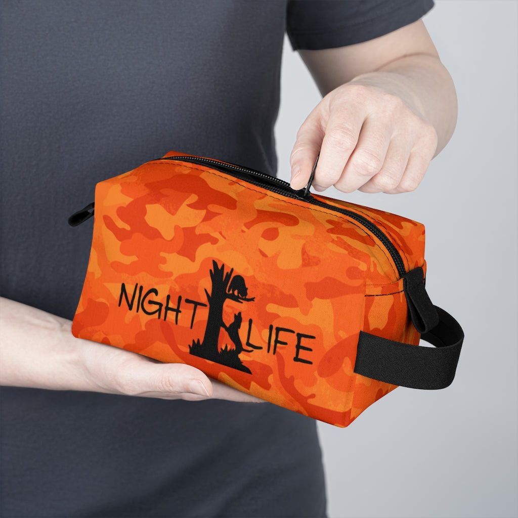 Coon Hunting Orange Camo Toiletry Bag