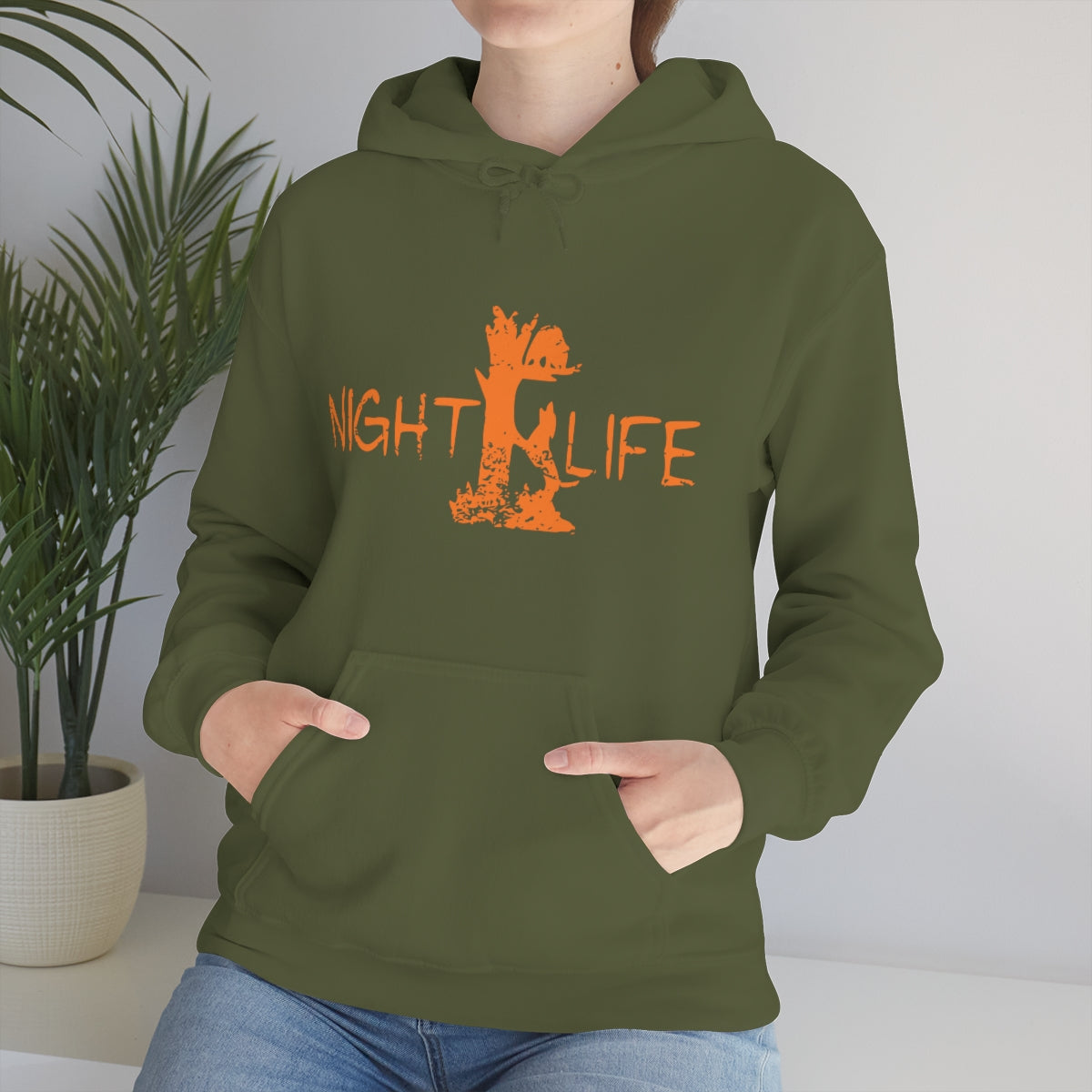 Grunge Night Life Treed Coon Unisex Hooded Sweatshirt - coonhoundin