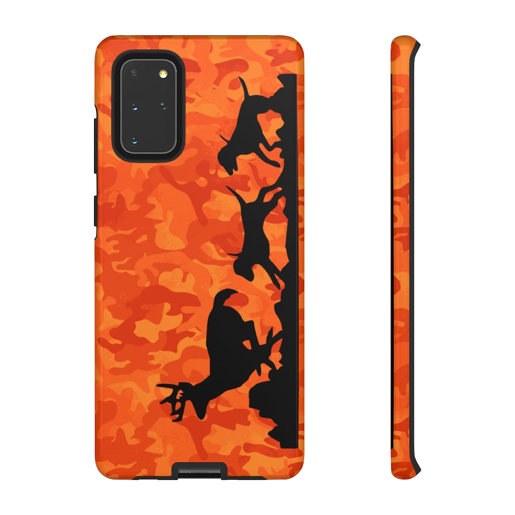 Orange Camo Hounds Chasing Deer Samsung Phone Tough Cases - coonhoundin