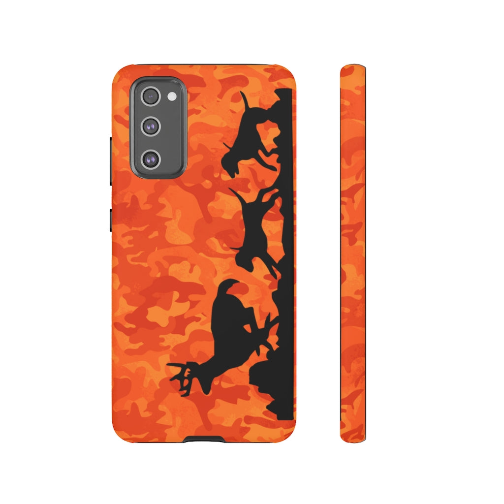 Orange Camo Hounds Chasing Deer Samsung Phone Tough Cases - coonhoundin