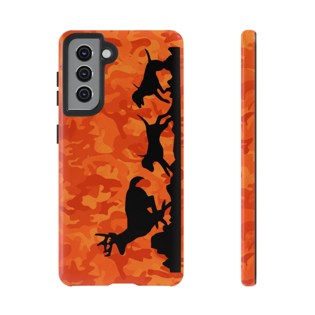 Orange Camo Hounds Chasing Deer Samsung Phone Tough Cases - coonhoundin