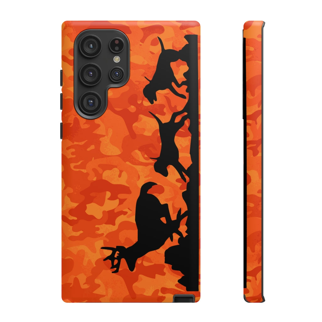 Orange Camo Hounds Chasing Deer Samsung Phone Tough Cases - coonhoundin