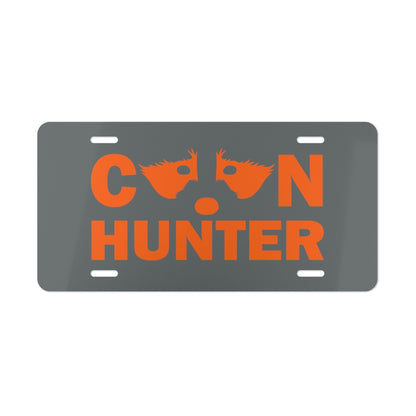 Coon Hunter Dark Grey License Plate
