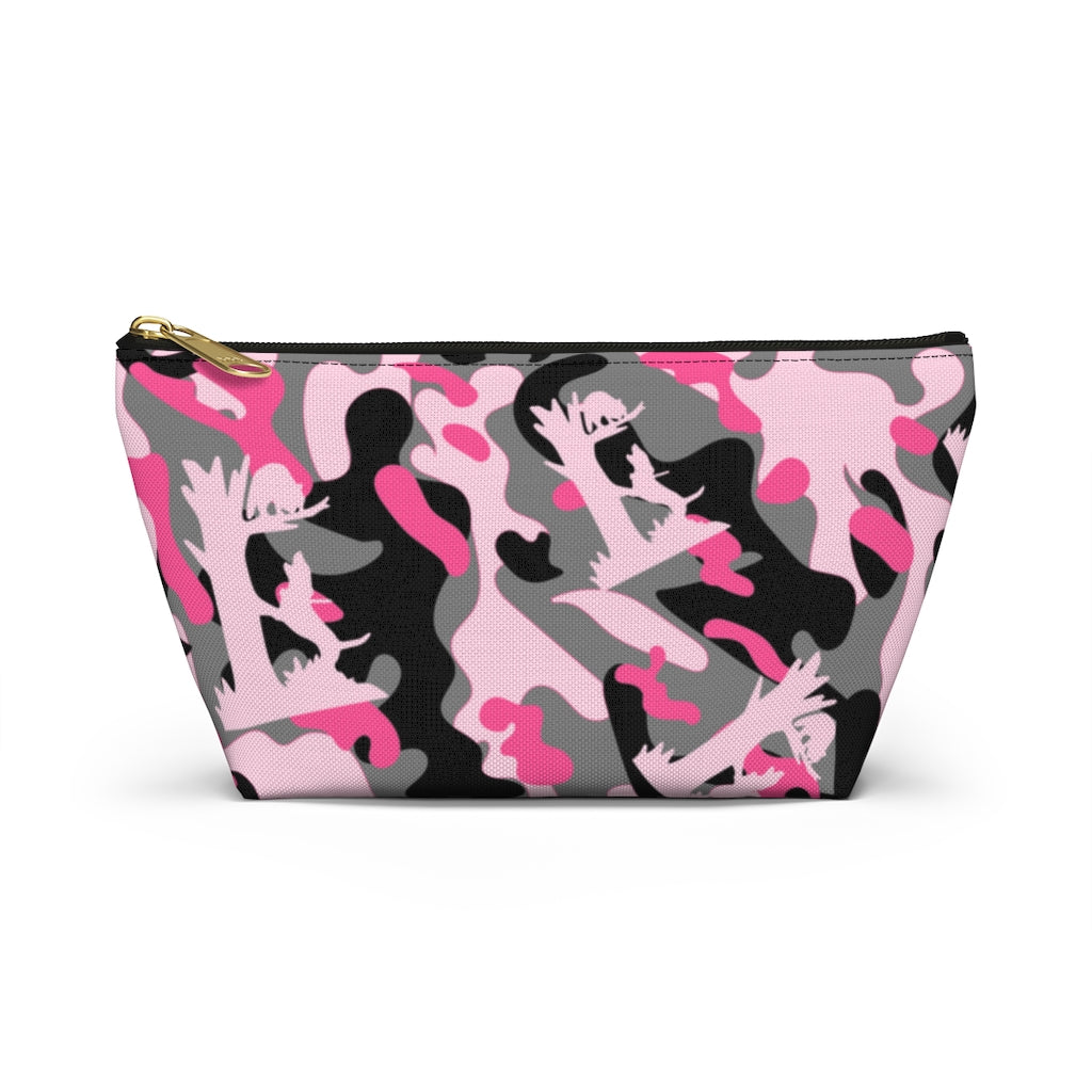 Pink Coon Hunting Camo Accessory Pouch w T-bottom - coonhoundin