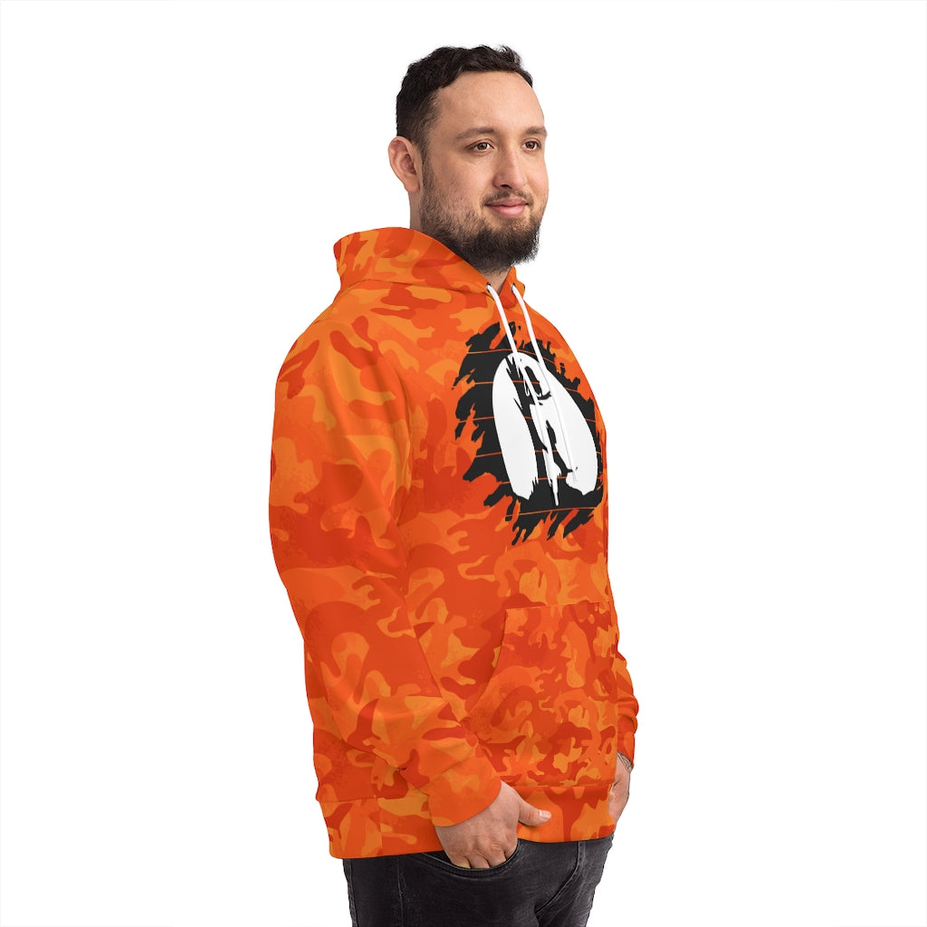 Orange Camo Adult Hoodie for the Coon Hunter