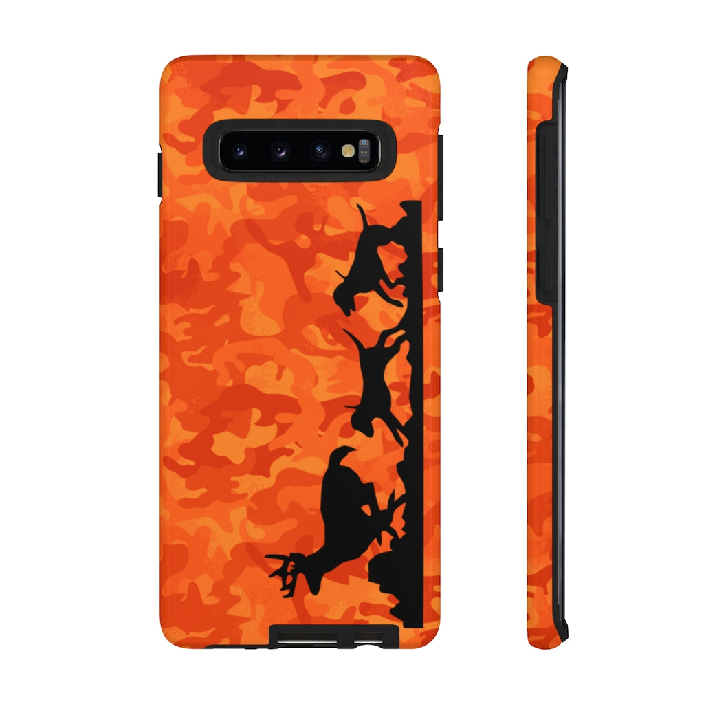 Orange Camo Hounds Chasing Deer Samsung Phone Tough Cases - coonhoundin