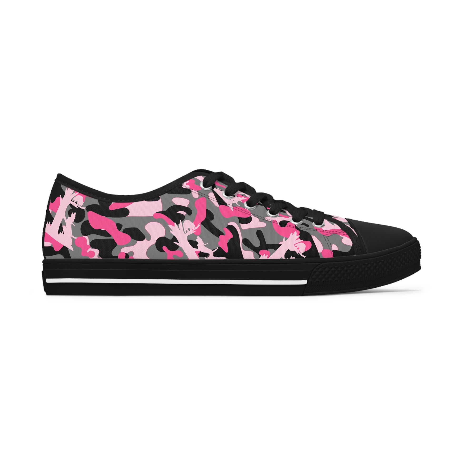 Women's Pink Coon Hunting Camo Low Top Sneakers - coonhoundin