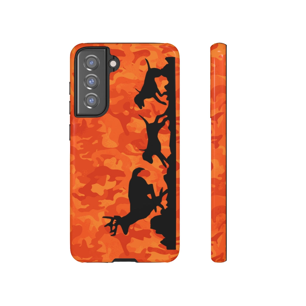 Orange Camo Hounds Chasing Deer Samsung Phone Tough Cases - coonhoundin