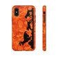 Orange Camo Hounds Chasing Deer iPhone Tough Cases