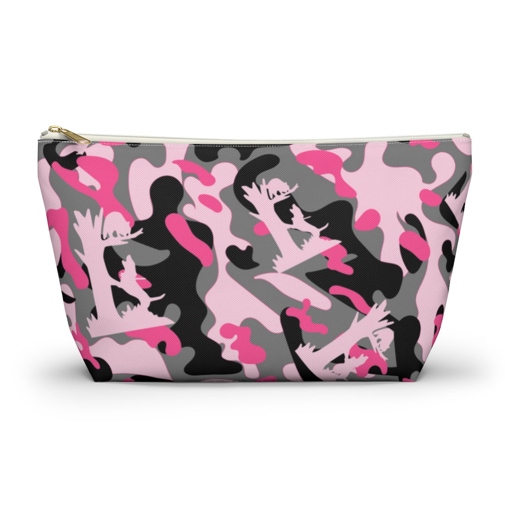 Pink Coon Hunting Camo Accessory Pouch w T-bottom - coonhoundin