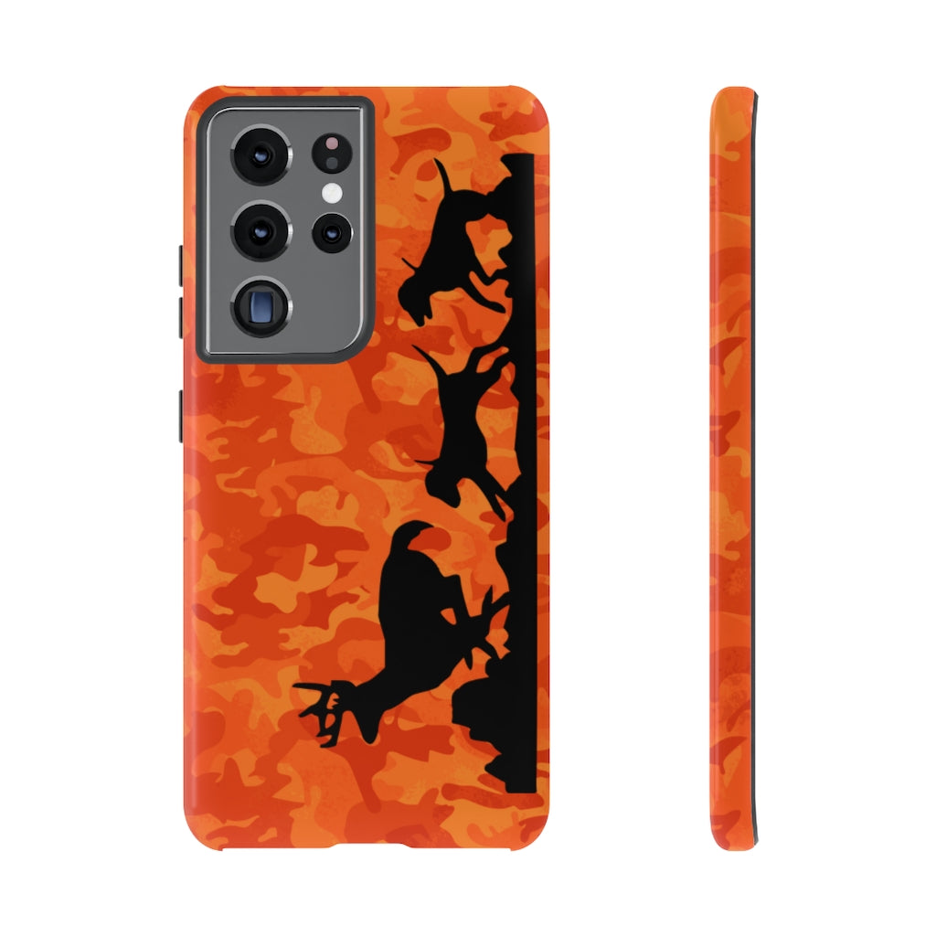 Orange Camo Hounds Chasing Deer Samsung Phone Tough Cases - coonhoundin