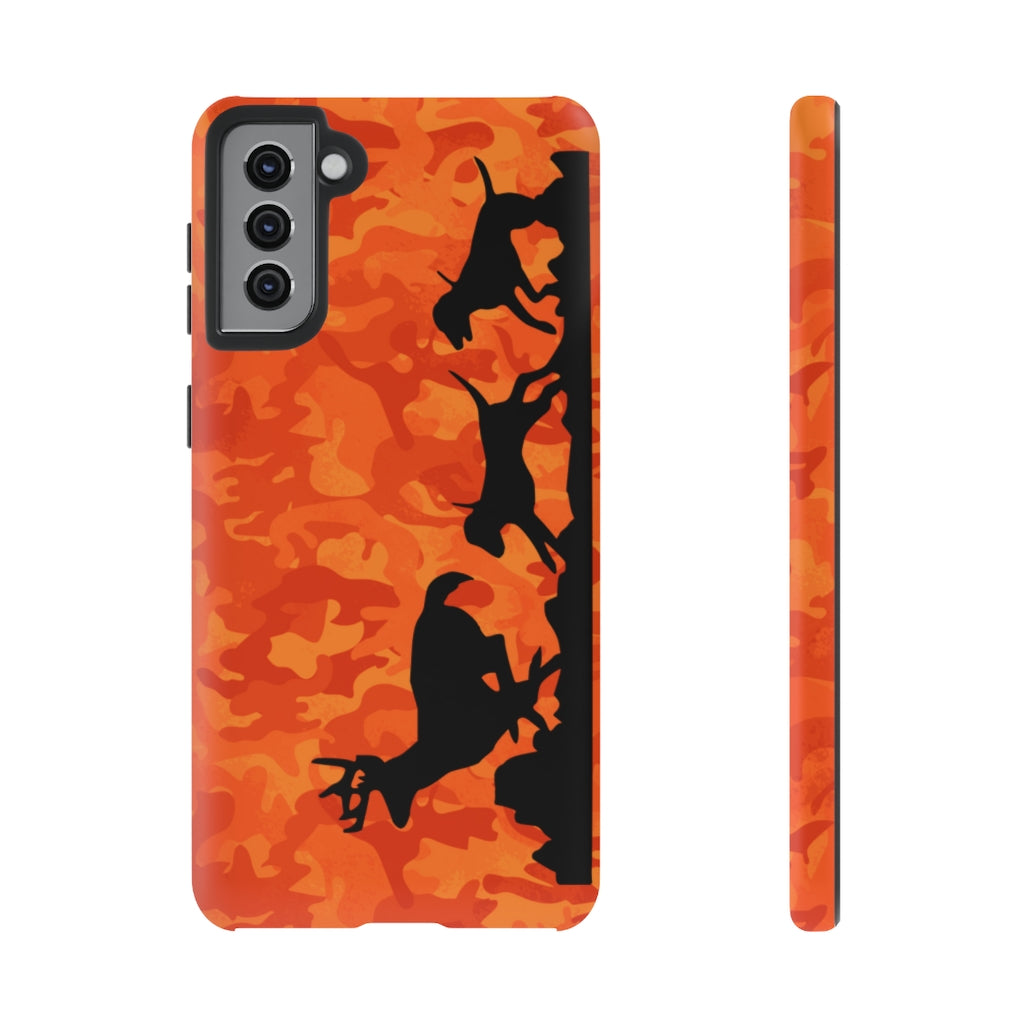 Orange Camo Hounds Chasing Deer Samsung Phone Tough Cases - coonhoundin