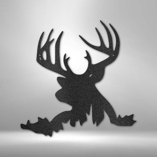 Deer Head Metal Sign