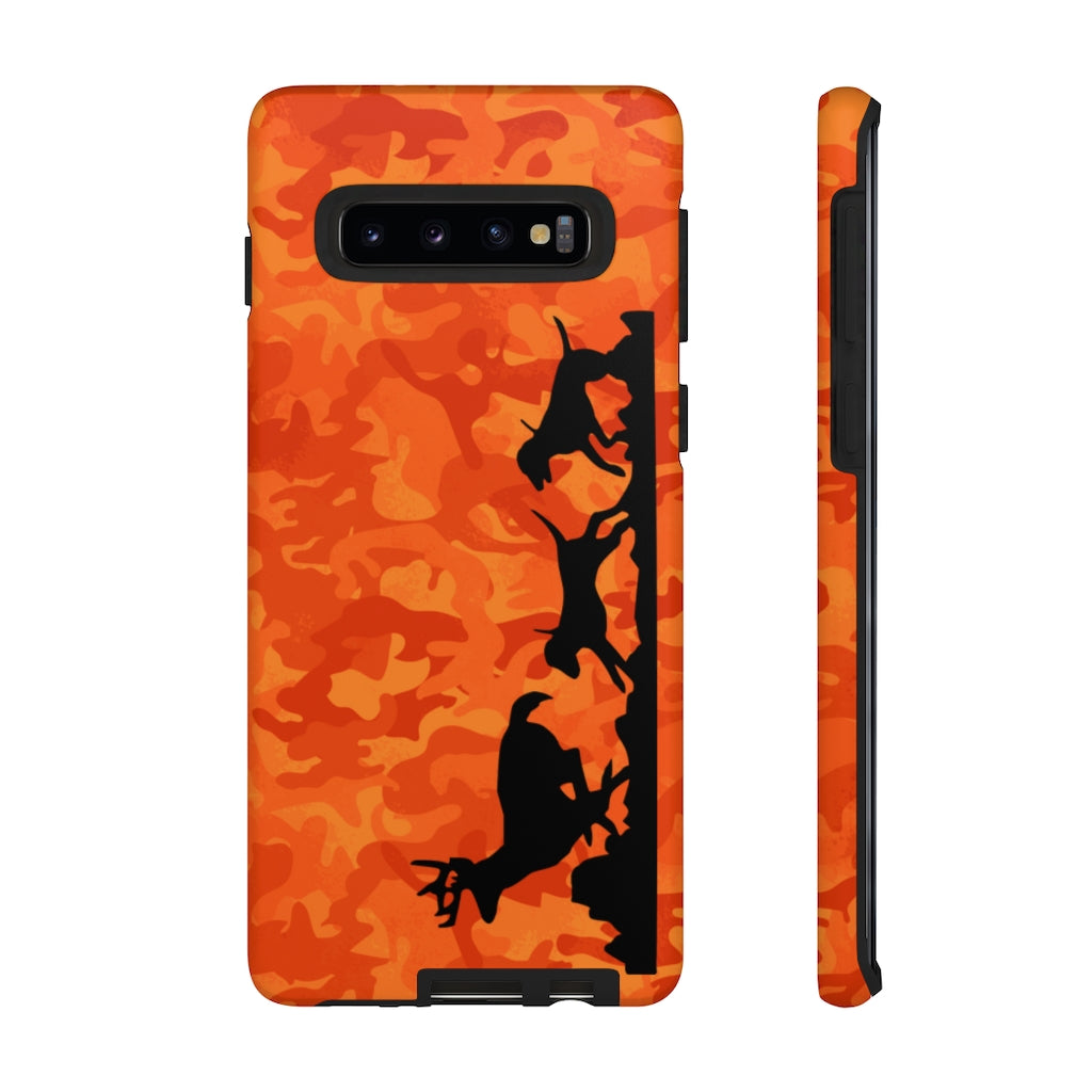 Orange Camo Hounds Chasing Deer Samsung Phone Tough Cases - coonhoundin