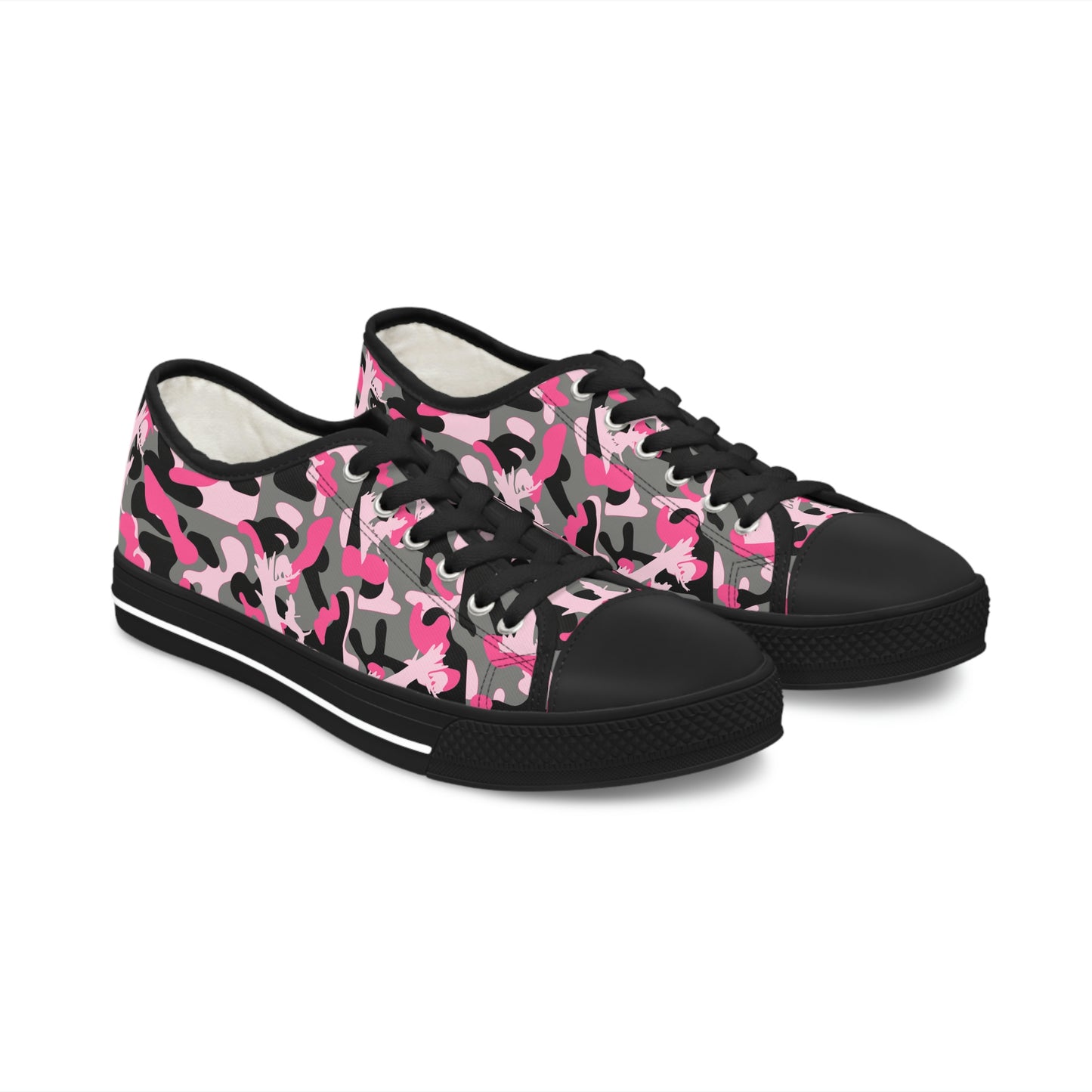 Women's Pink Coon Hunting Camo Low Top Sneakers
