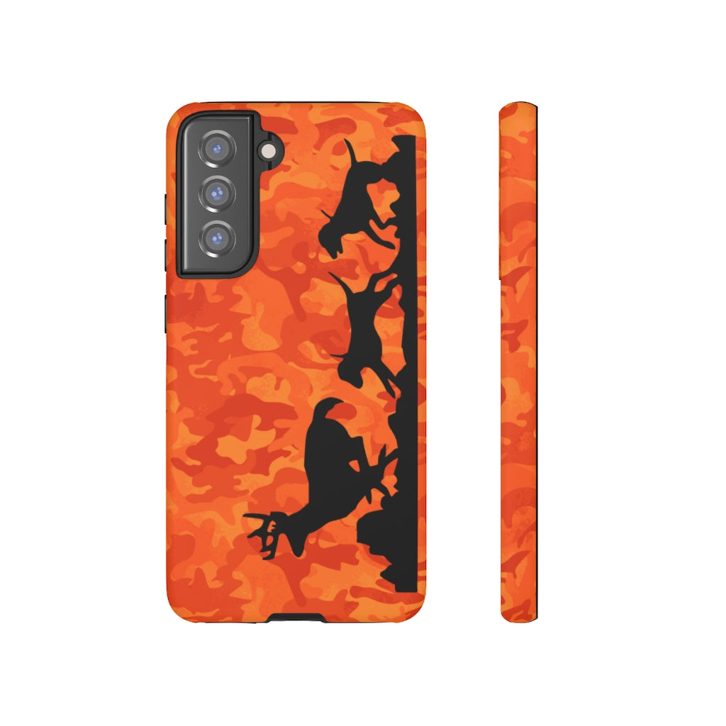 Orange Camo Hounds Chasing Deer Samsung Phone Tough Cases - coonhoundin