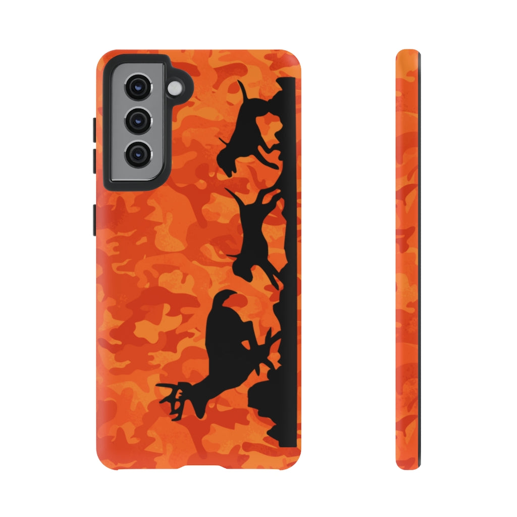 Orange Camo Hounds Chasing Deer Samsung Phone Tough Cases - coonhoundin