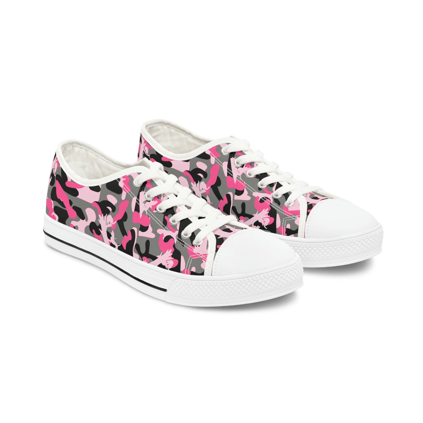 Women's Pink Coon Hunting Camo Low Top Sneakers