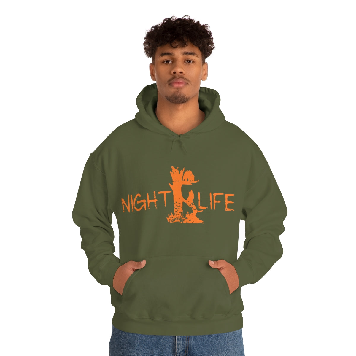 Grunge Night Life Treed Coon Unisex Hooded Sweatshirt - coonhoundin