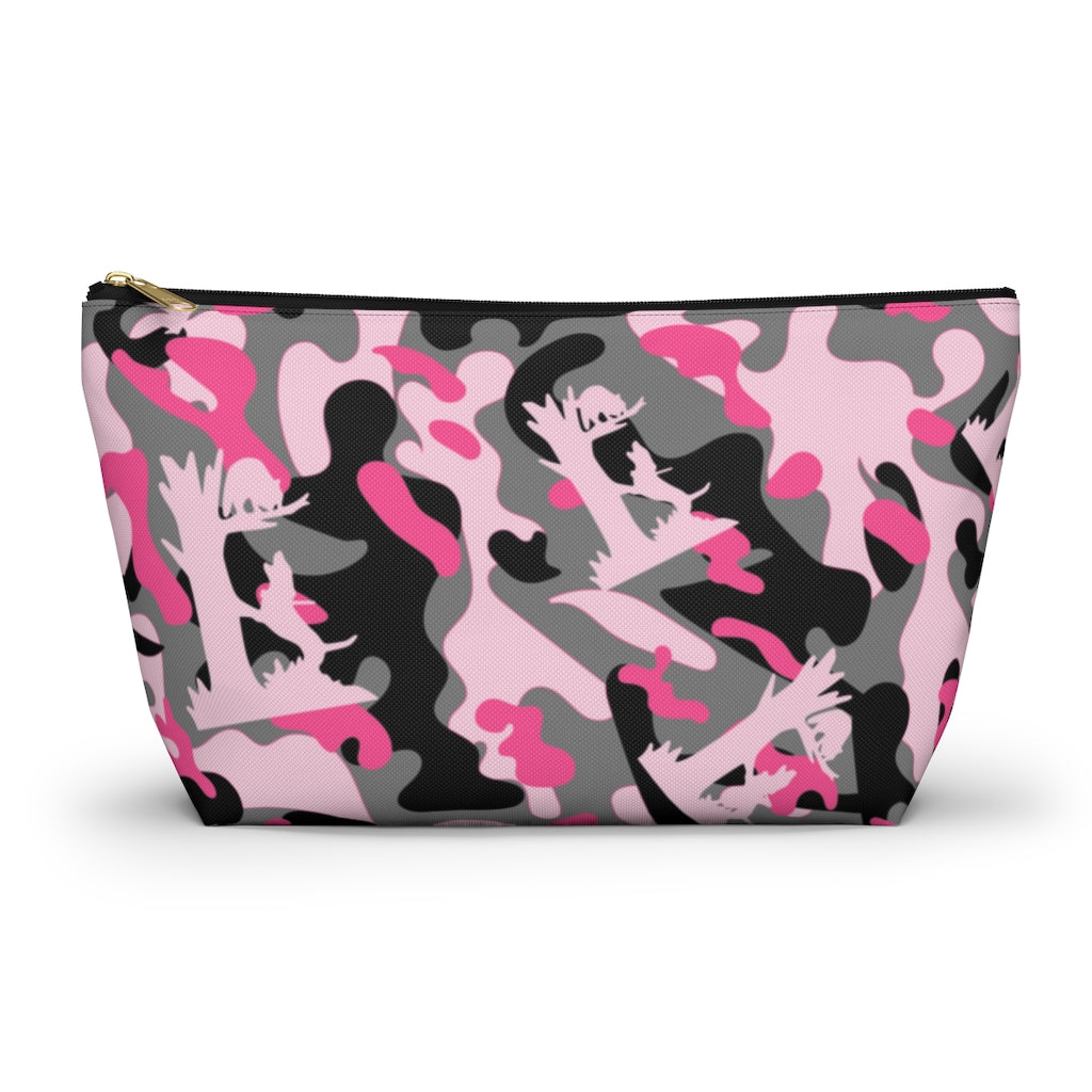 Pink Coon Hunting Camo Accessory Pouch w T-bottom - coonhoundin