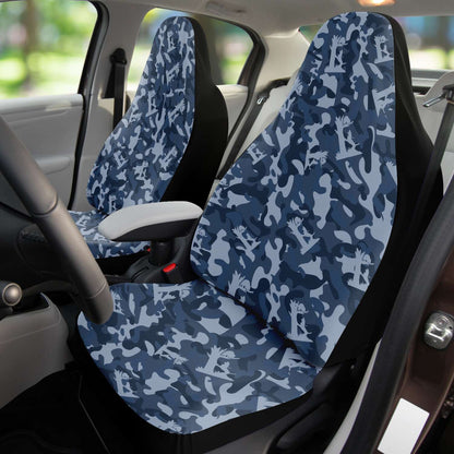Blue Camo Coon Hunting Seat Covers