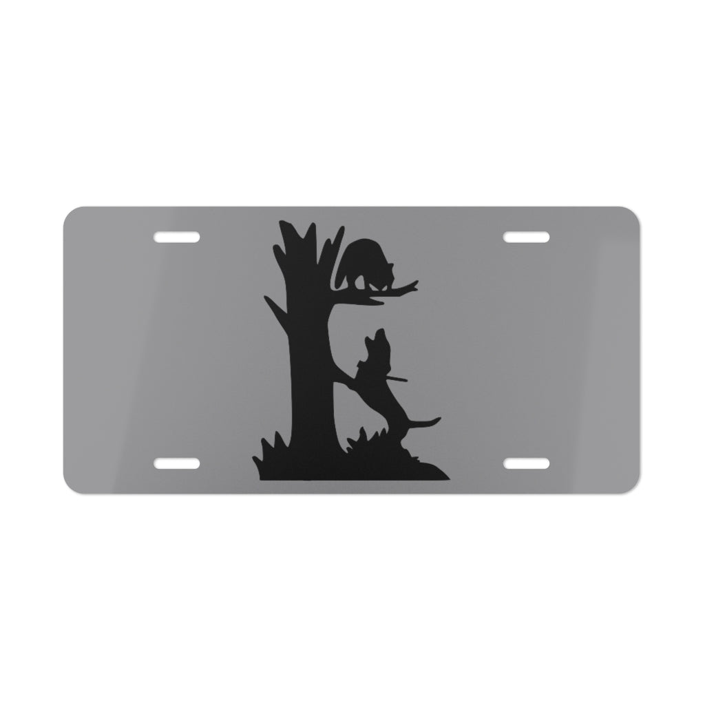 Treed Coon Grey License Plate
