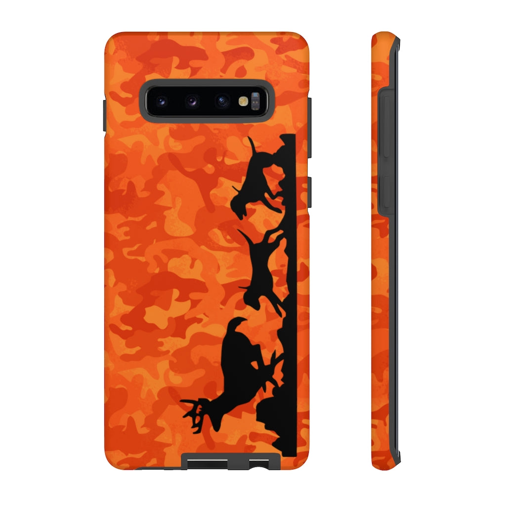 Orange Camo Hounds Chasing Deer Samsung Phone Tough Cases - coonhoundin